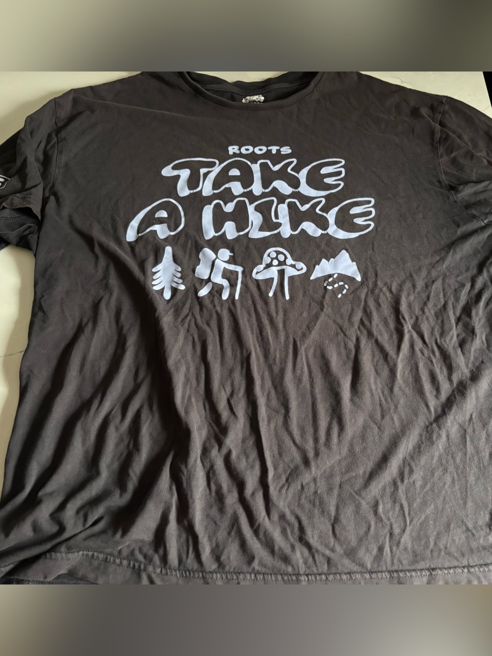 Roots Black Short-Sleeve 'Take A Hike' Graphic Tee